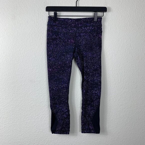 Lululemon Inspire Crop II Leggings Size 4 Purple Black Full On Luxtreme - Picture 7 of 10